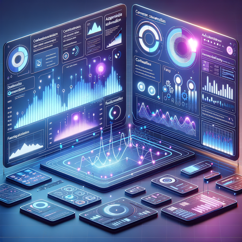 Dashboard digital com gráficos e alertas de falhas em automação, ilustrando monitoramento e identificação de erros em processos automatizados.