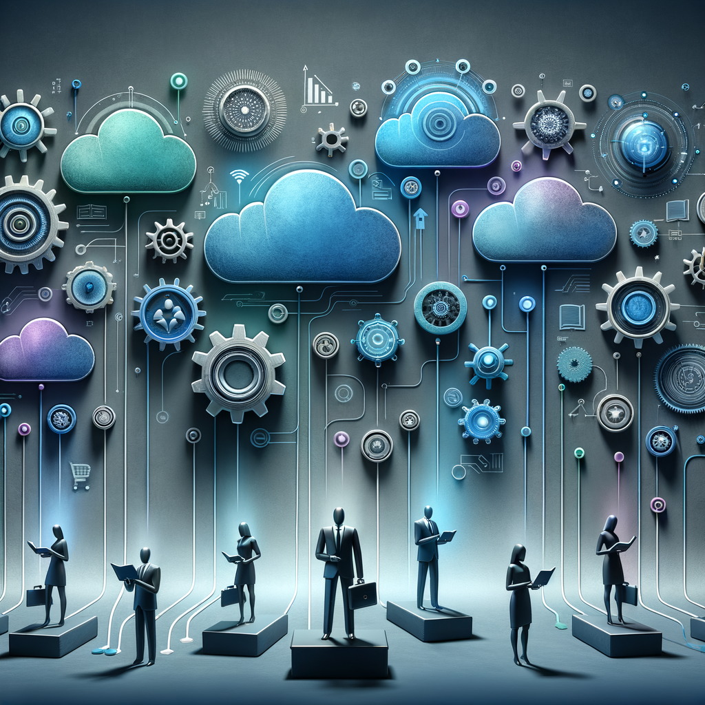 Ilustração conceitual de equipe profissional conectada a elementos digitais de aprendizado e tecnologia, representando requalificação e adaptação ao futuro do trabalho.