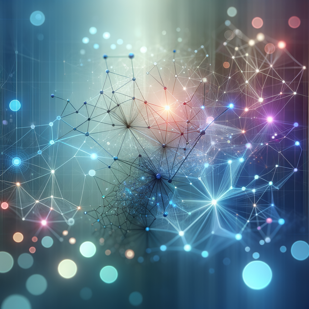 Rede neural digital abstrata iluminada em tons de azul e ciano simbolizando automação e inteligência artificial aplicada em decisões corporativas.