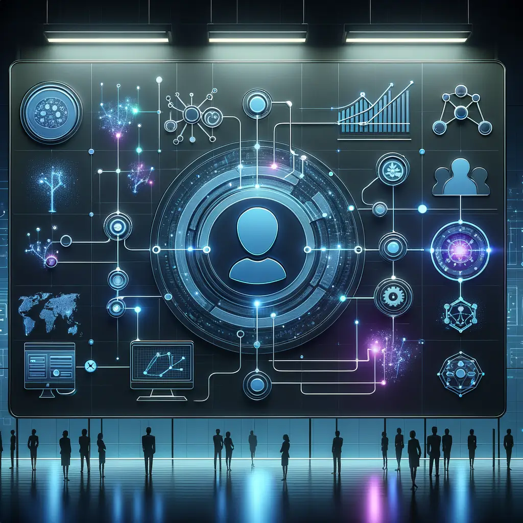 Fluxo visual que demonstra a integração e operação de agentes inteligentes em automação empresarial, detalhando etapas de processamento, decisão e supervisão humana para garantir eficiência e correção de erros.